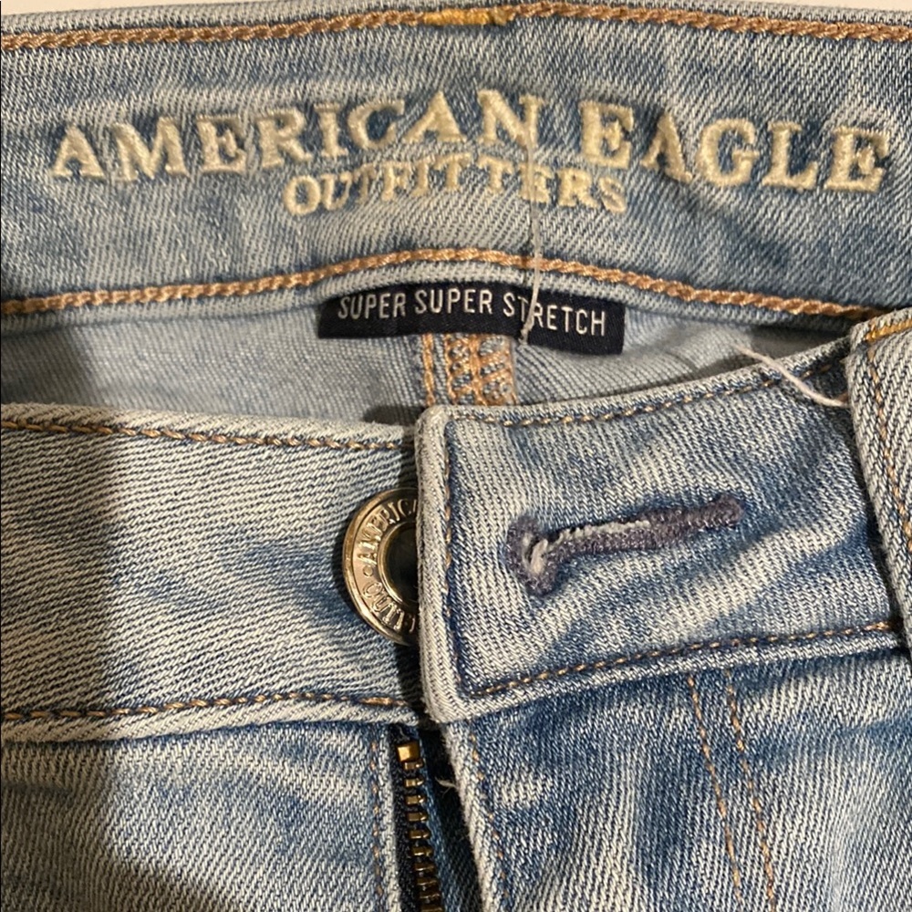 American Eagle Outfitters Blue Jeggings with Vintage Wash